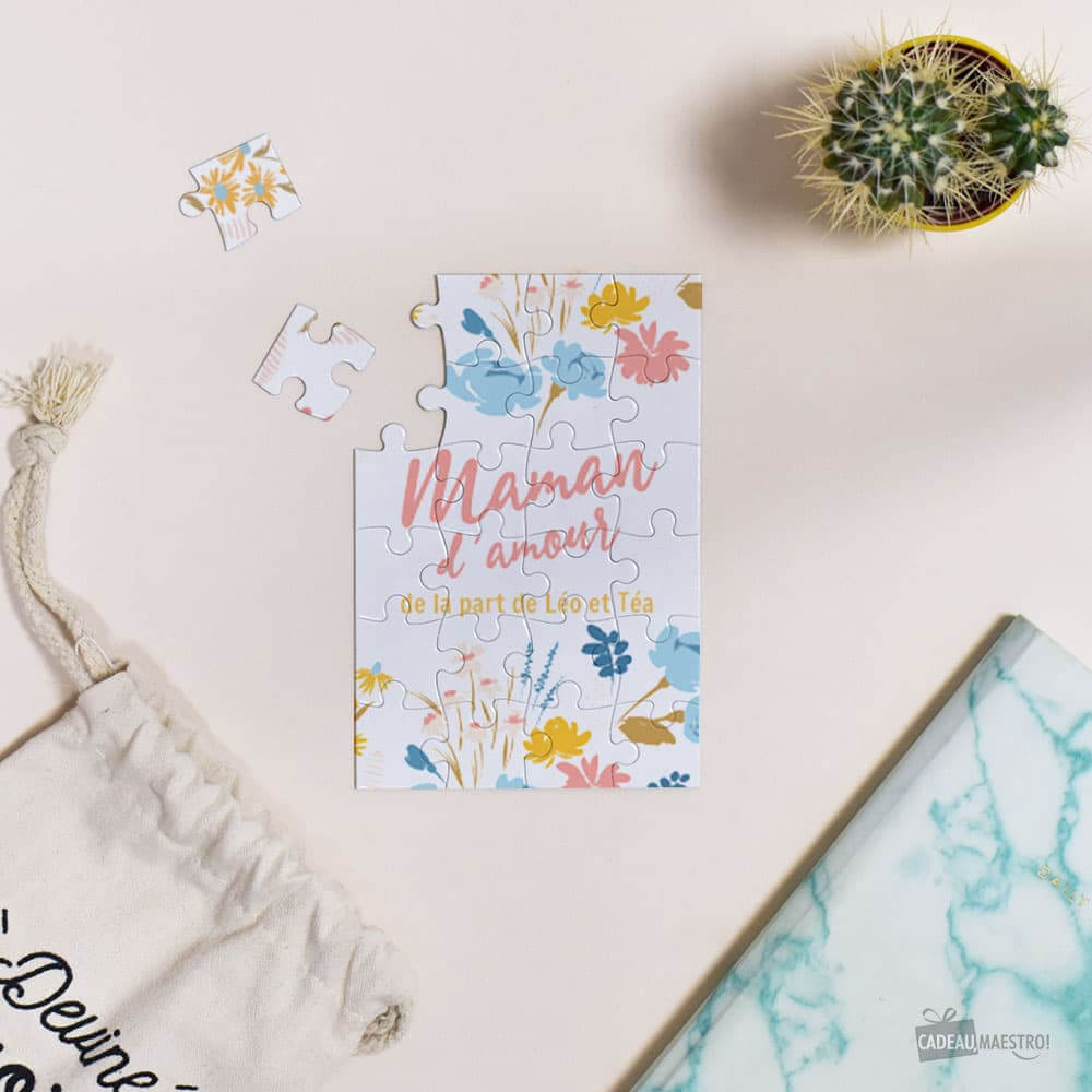 Petit Puzzle Meilleure Maman à Personnaliser - Puzzle Personnalisé