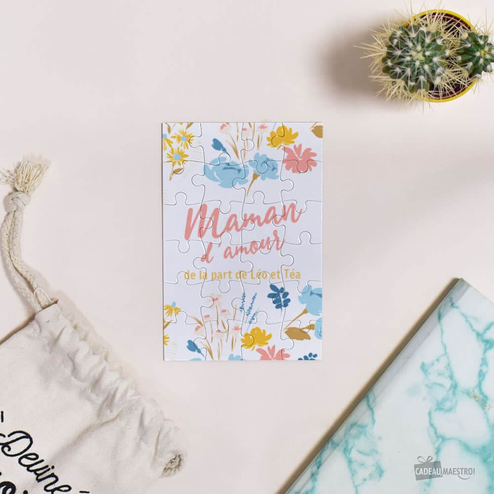 Petit Puzzle Meilleure Maman à Personnaliser - Puzzle Personnalisé