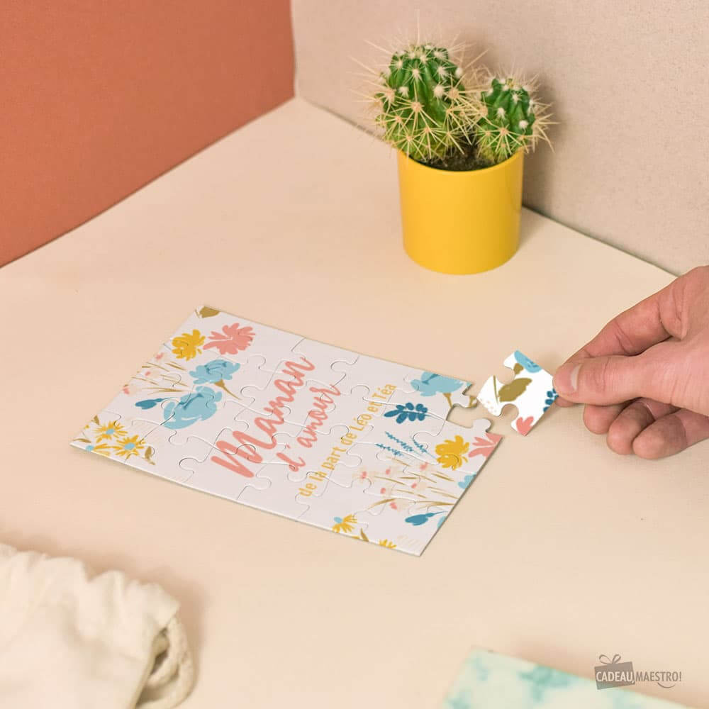 Petit Puzzle Meilleure Maman à Personnaliser - Puzzle Personnalisé