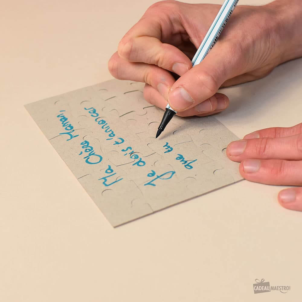 Petit Puzzle Message à Personnaliser - Texte 100% Personnalisable - Puzzle Personnalisé