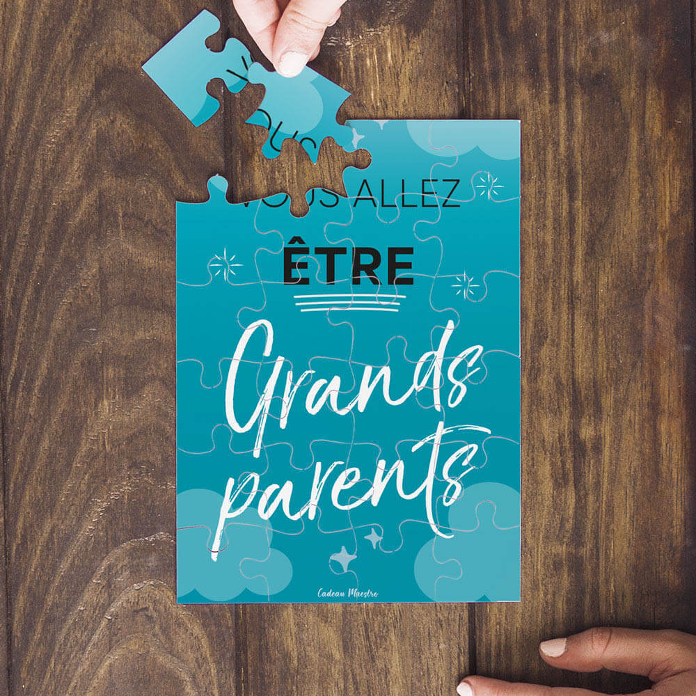 Petit Puzzle Surprise Grands-Parents - Cadeau Grands-Parents