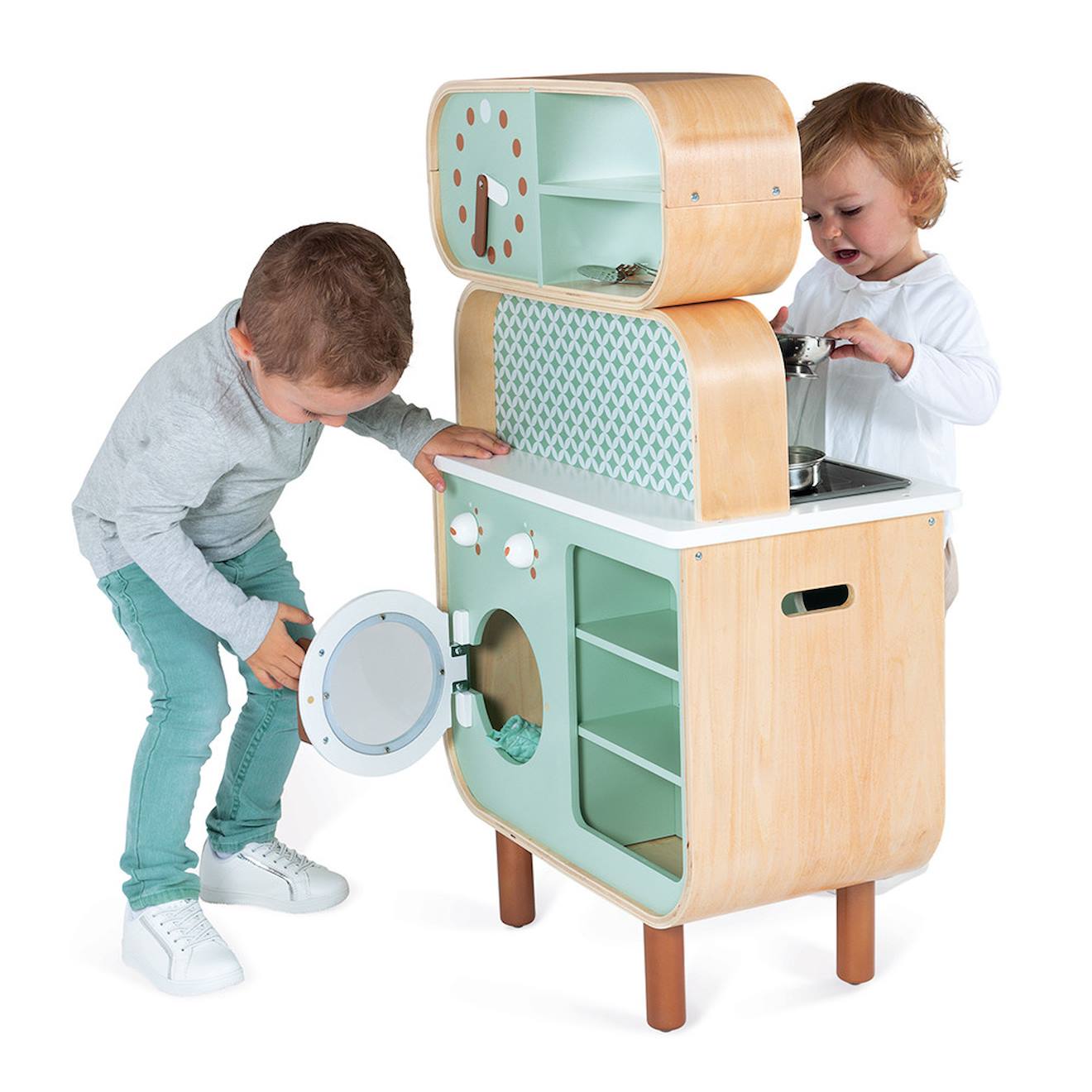 Petite cuisine en bois FSC kitchenette vert