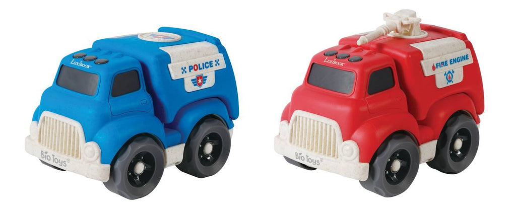 Petites voitures - pack de police et camion de pompier multicolore