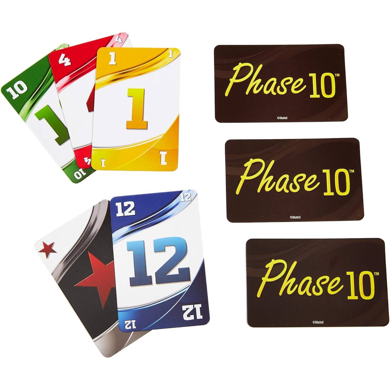 Phase 10 jeu de cartes de style rami multicolore