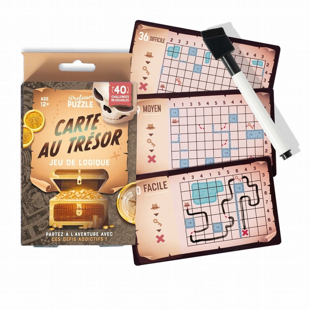 Cartes du jeu de logique Carte au trésor