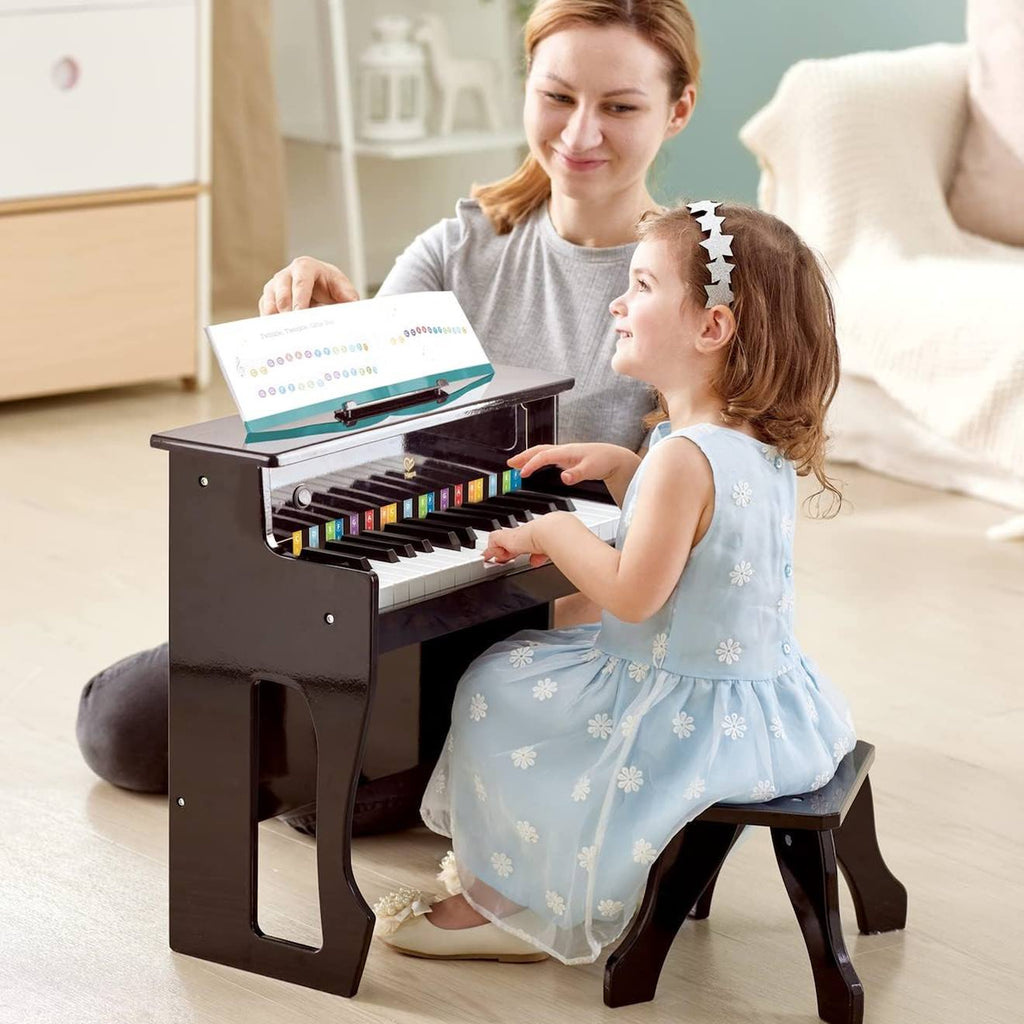 Piano droit sur pieds électronique noir