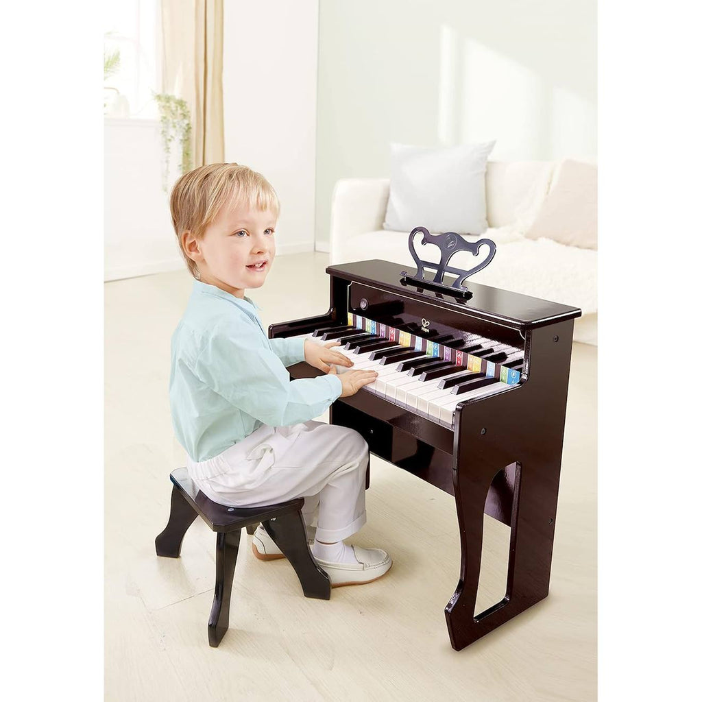 Piano droit sur pieds électronique noir