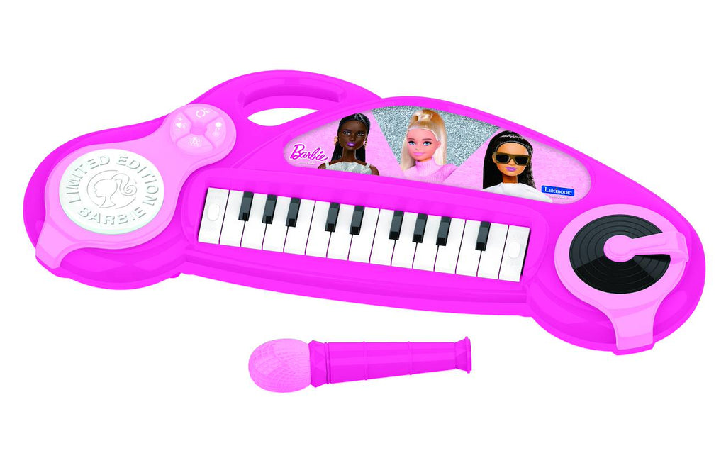 Piano électronique Barbie avec effets lumineux et microphone rose