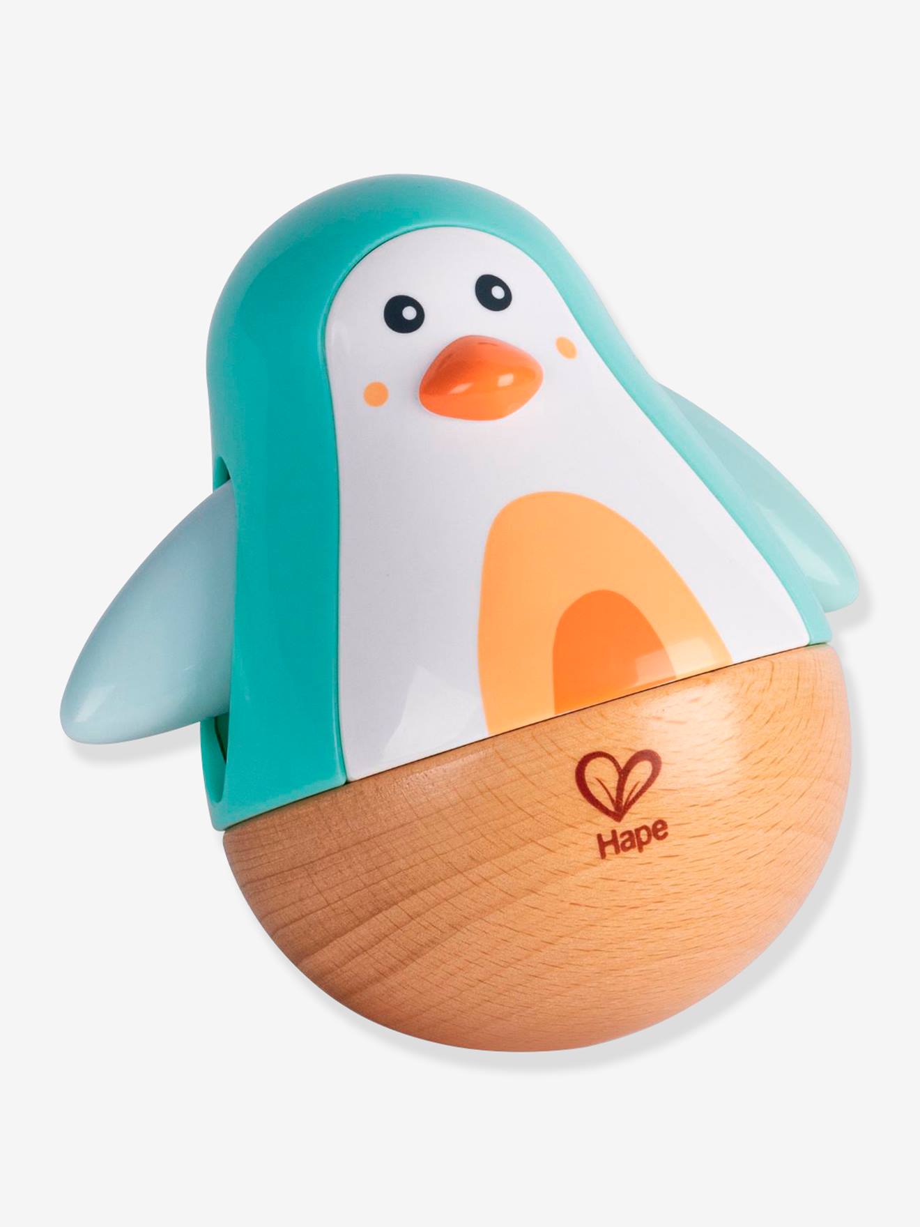 Pingouin culbuto musical turquoise
