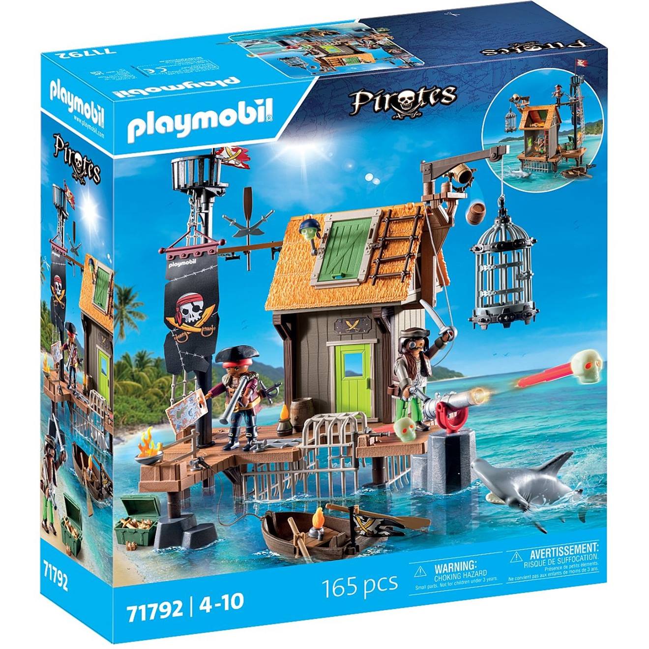 Pirates port de pirates avec repaire, prisons et canon 71792 multicolore