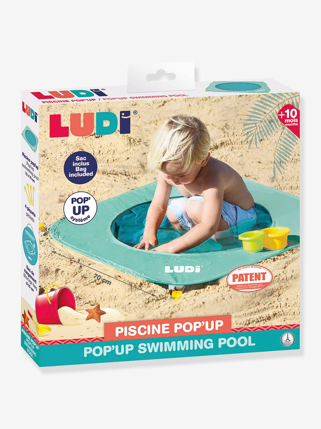 Piscine de plage pop up multicolore