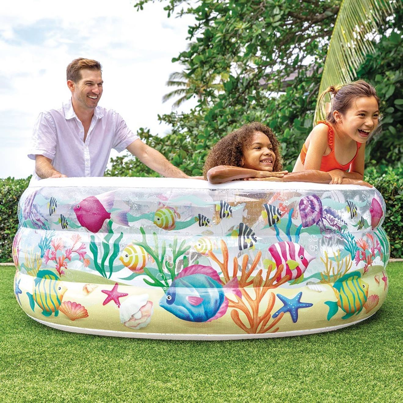 Piscine enfant aquarium multicolore