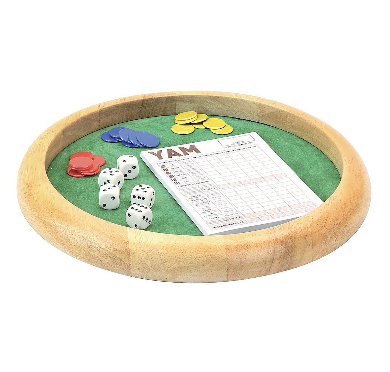 Piste de dés en bois vert