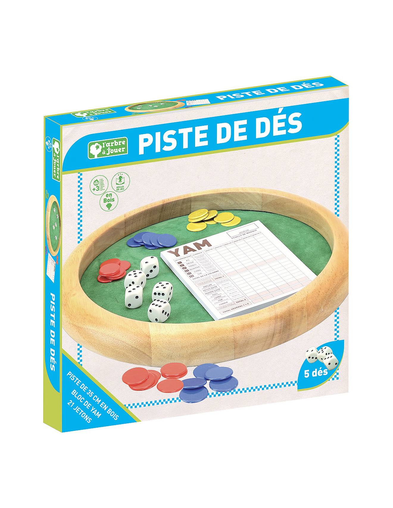 Piste de dés en bois vert