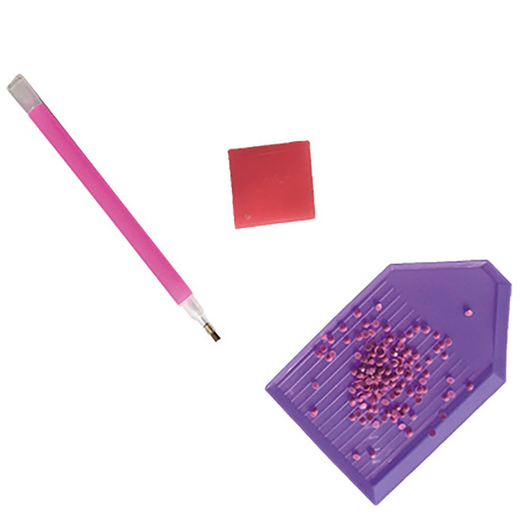 Pixel art strass jolies décos rose