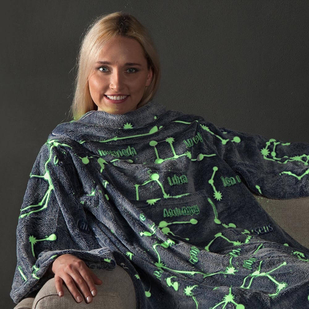 Plaid à Manches Constellations Phosphorescent - Plaid Original CadoMaestro