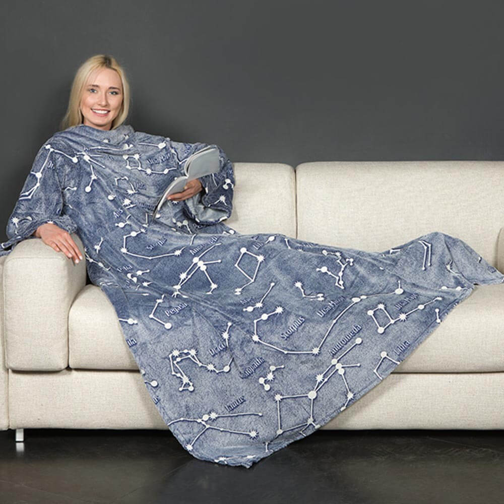 Plaid à Manches Constellations Phosphorescent - Plaid Original