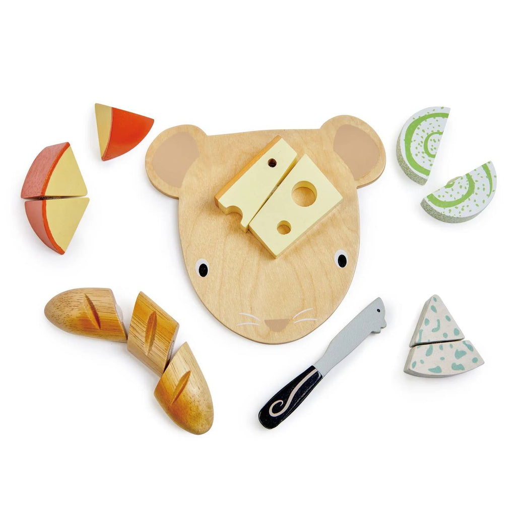 Planche à découper fromages beige, jaune, vert