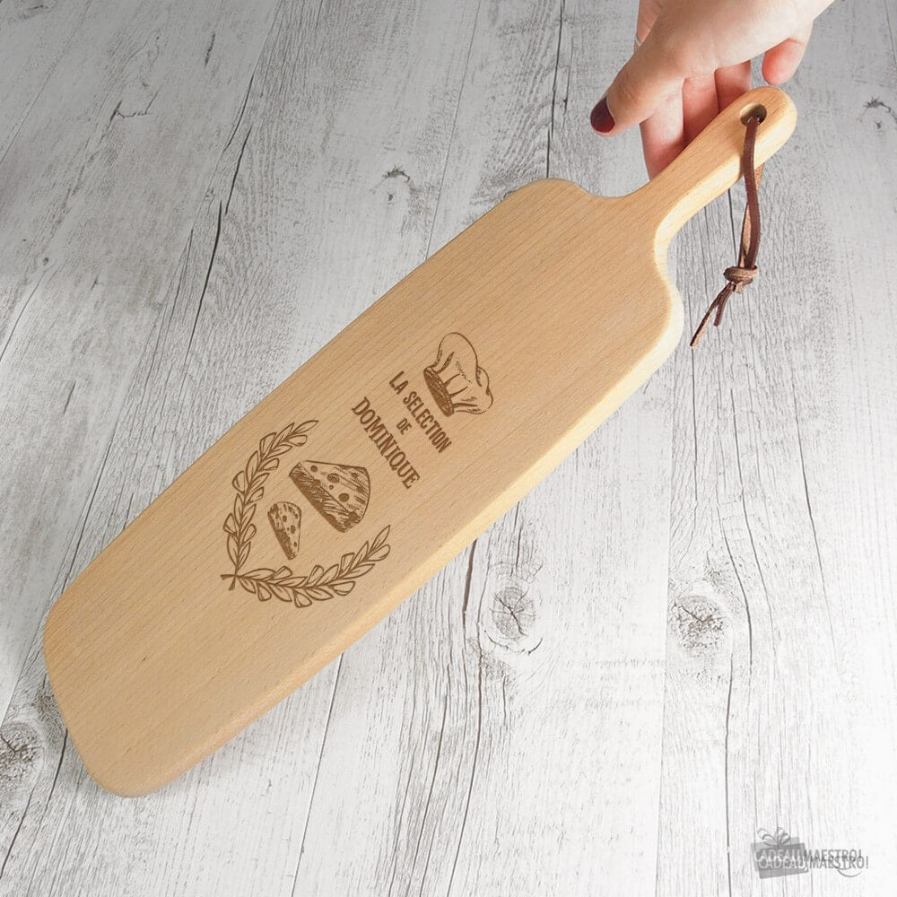 Planche Allongée À Fromage À Personnaliser - Planche à Découper Personnalisée CadoMaestro