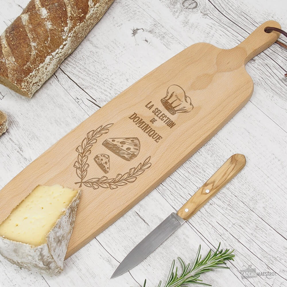Planche Allongée À Fromage À Personnaliser - Planche à Découper Personnalisée