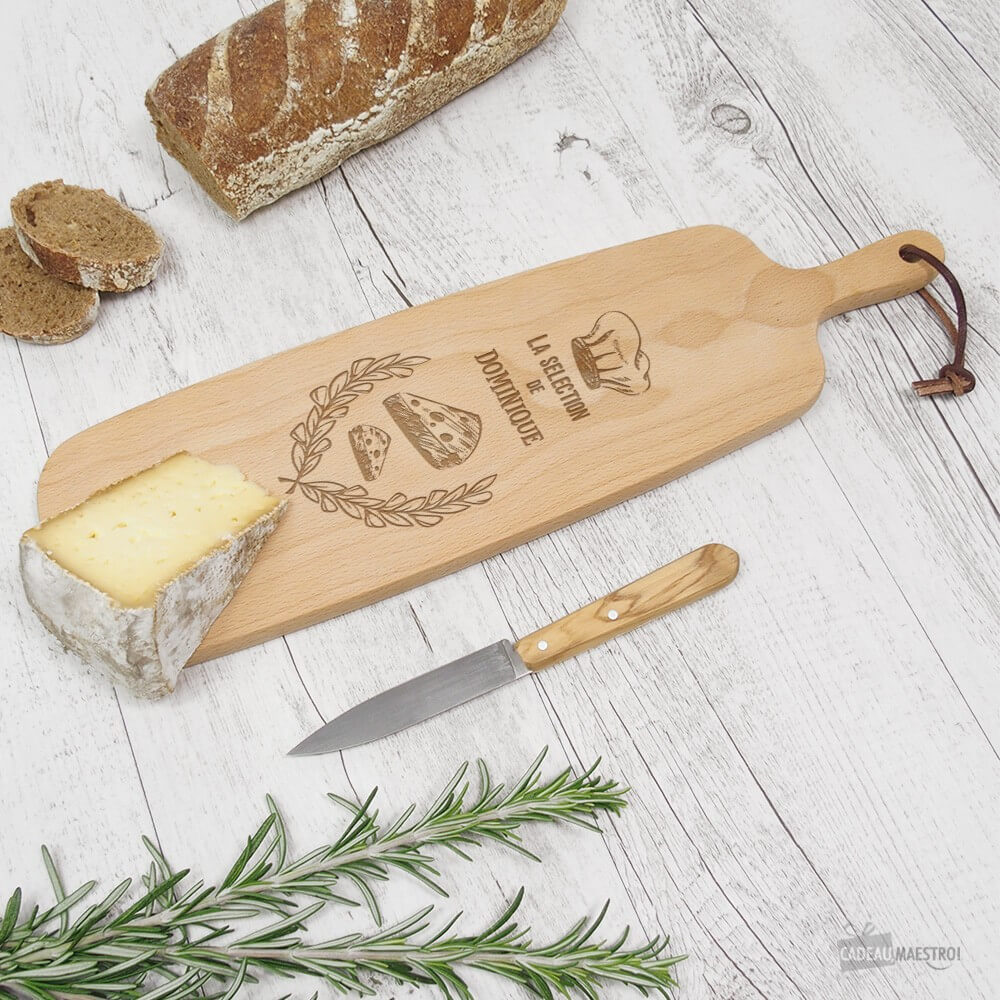 Planche Allongée À Fromage À Personnaliser - Planche à Découper Personnalisée CadoMaestro
