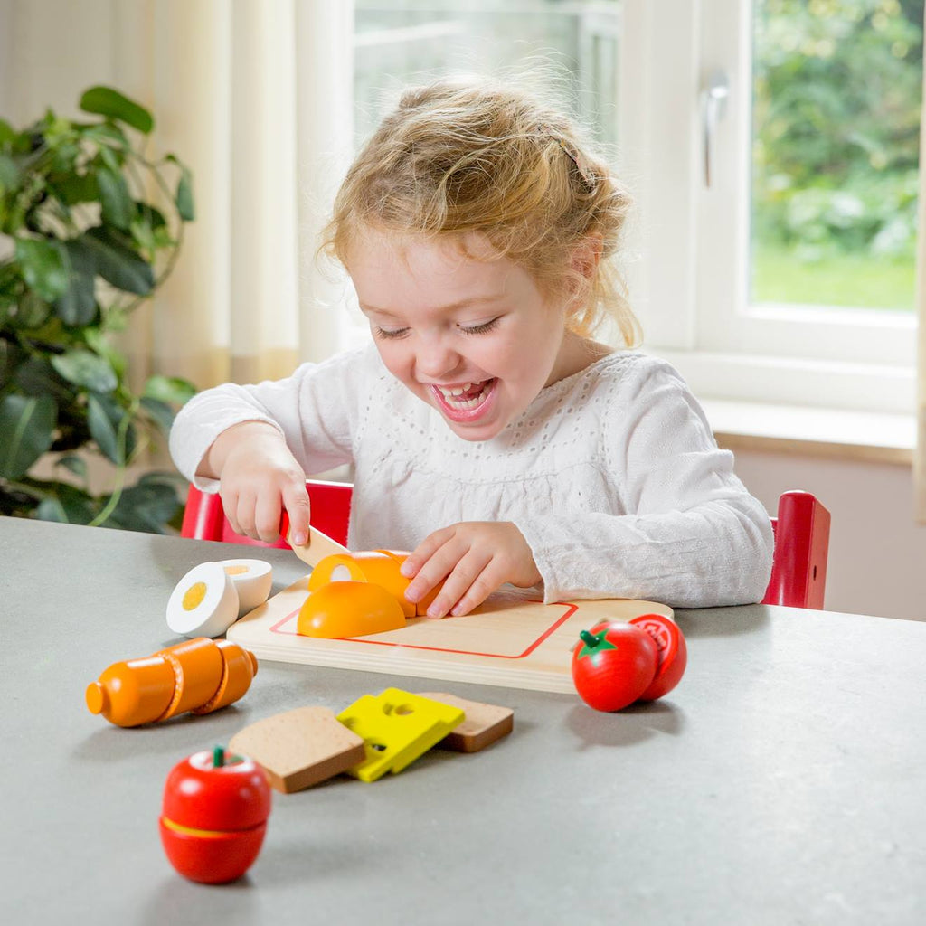 Planche d'aliments en bois à découper beige