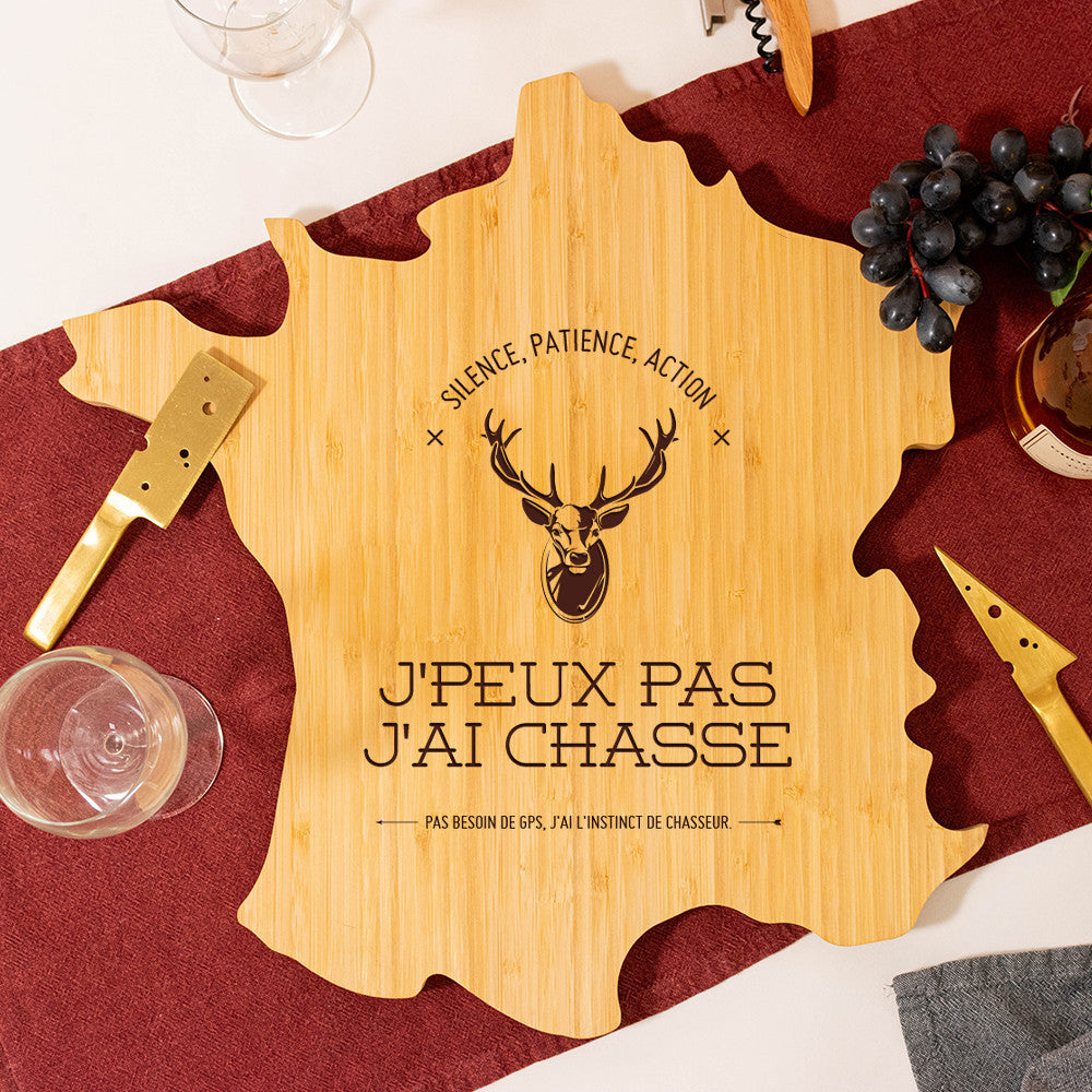 Planche à Découper France XL Chasseur à Personnaliser - Planche à Découper Personnalisée
