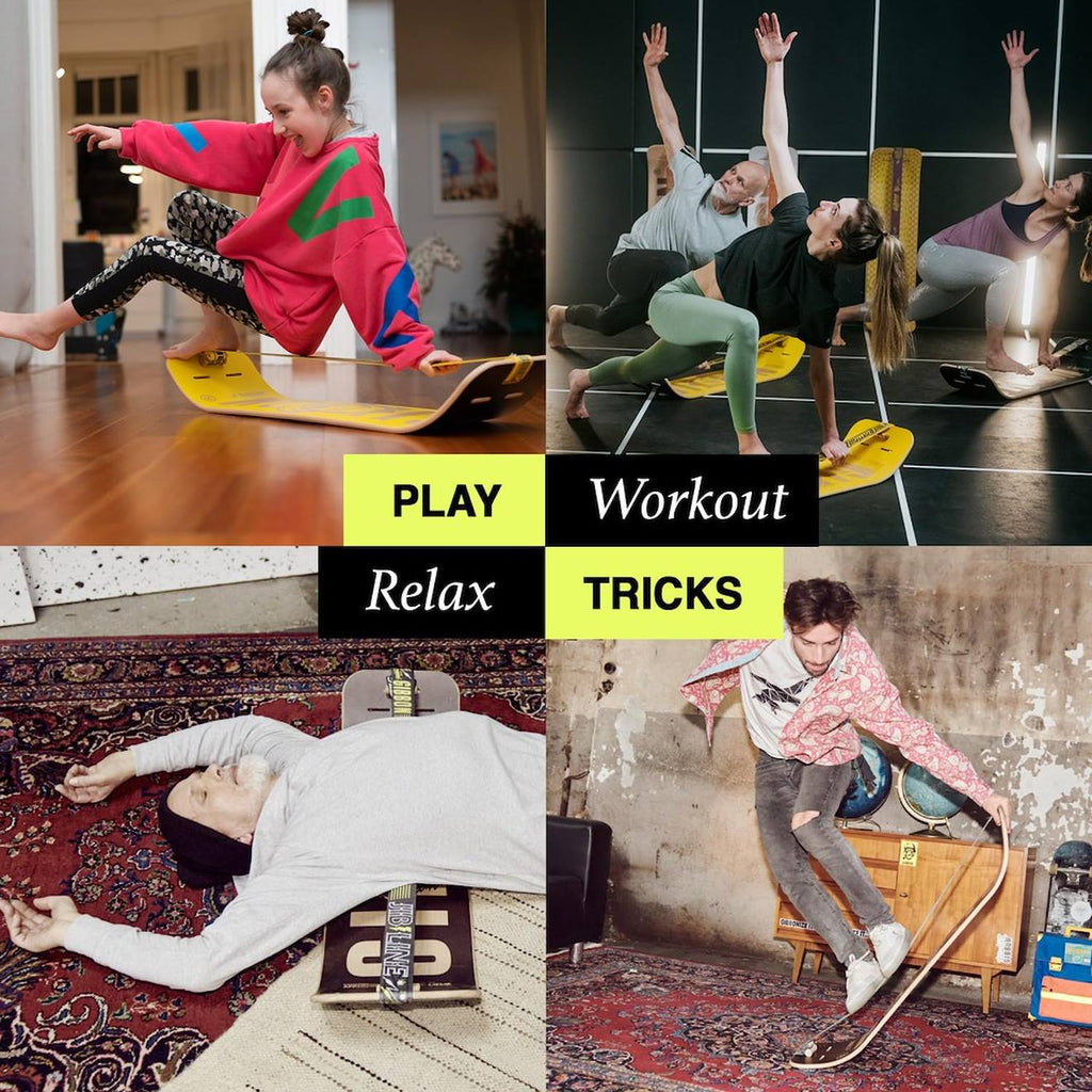 Planche d'équilibre slackline active wood / black