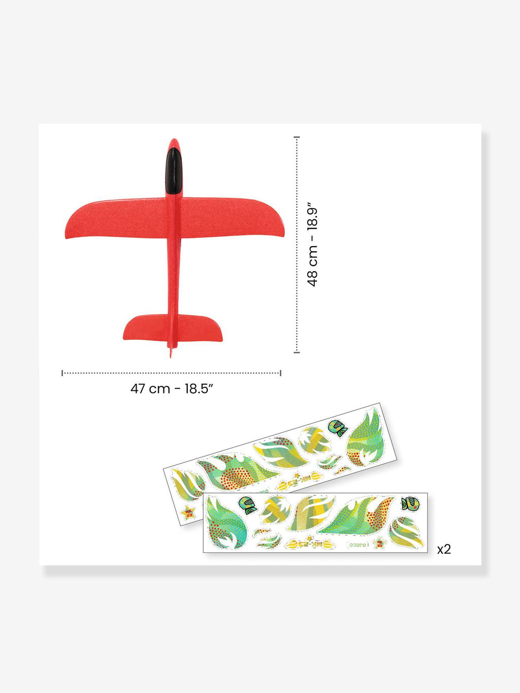 Planeur fire plane - multicolore