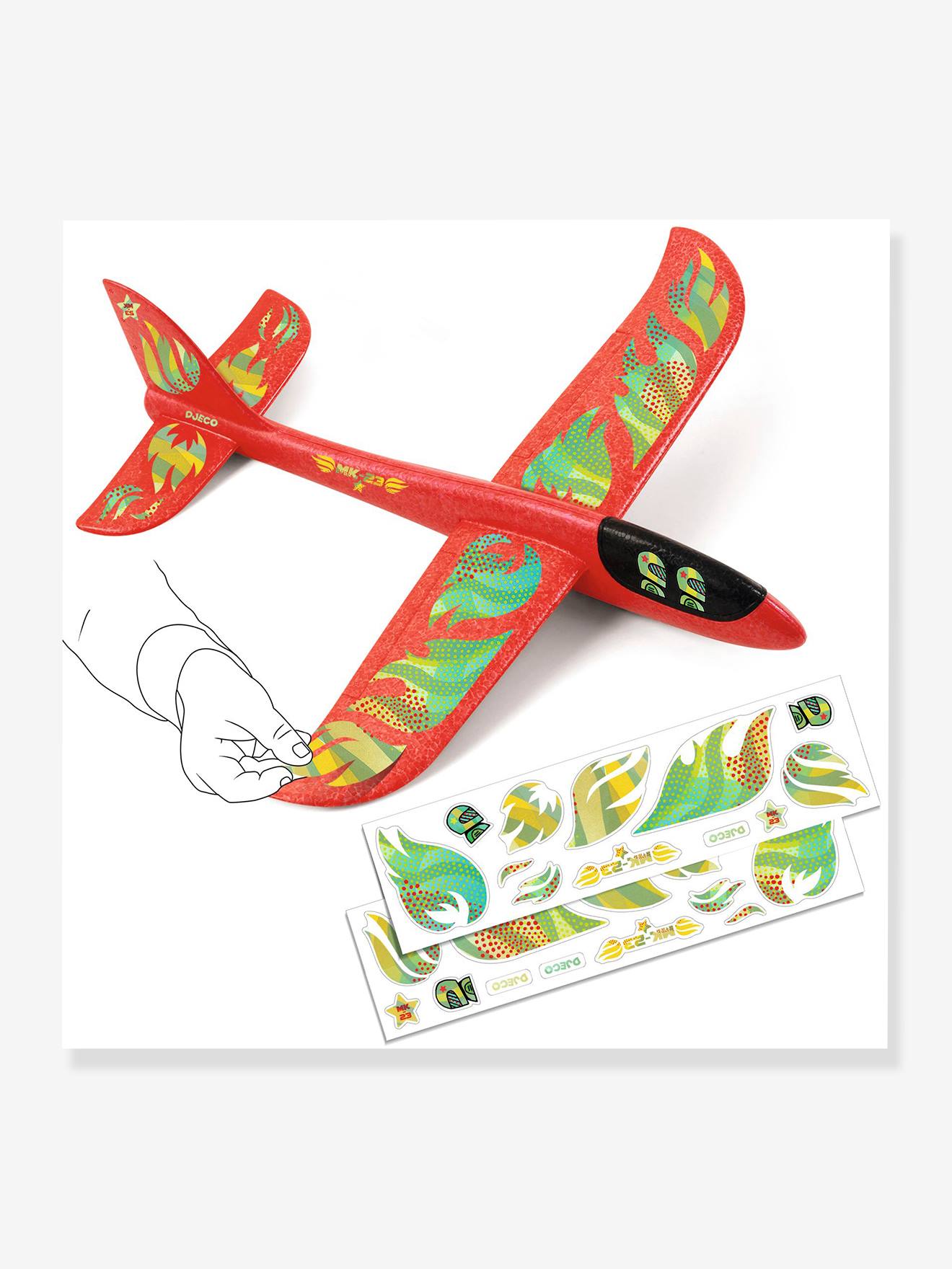 Planeur fire plane - multicolore