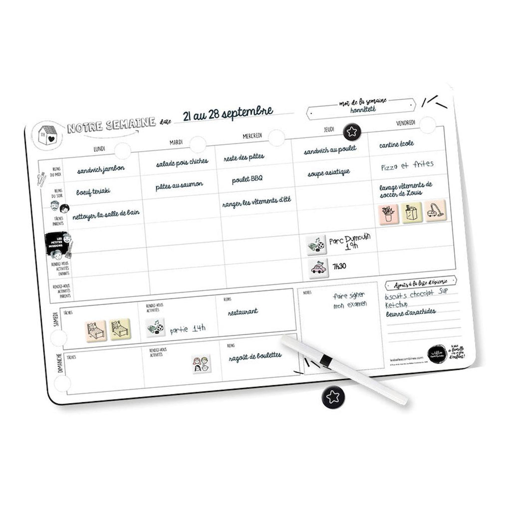 Planificateur magnétique familial - jouet éducatif pour enfants multi-coloured