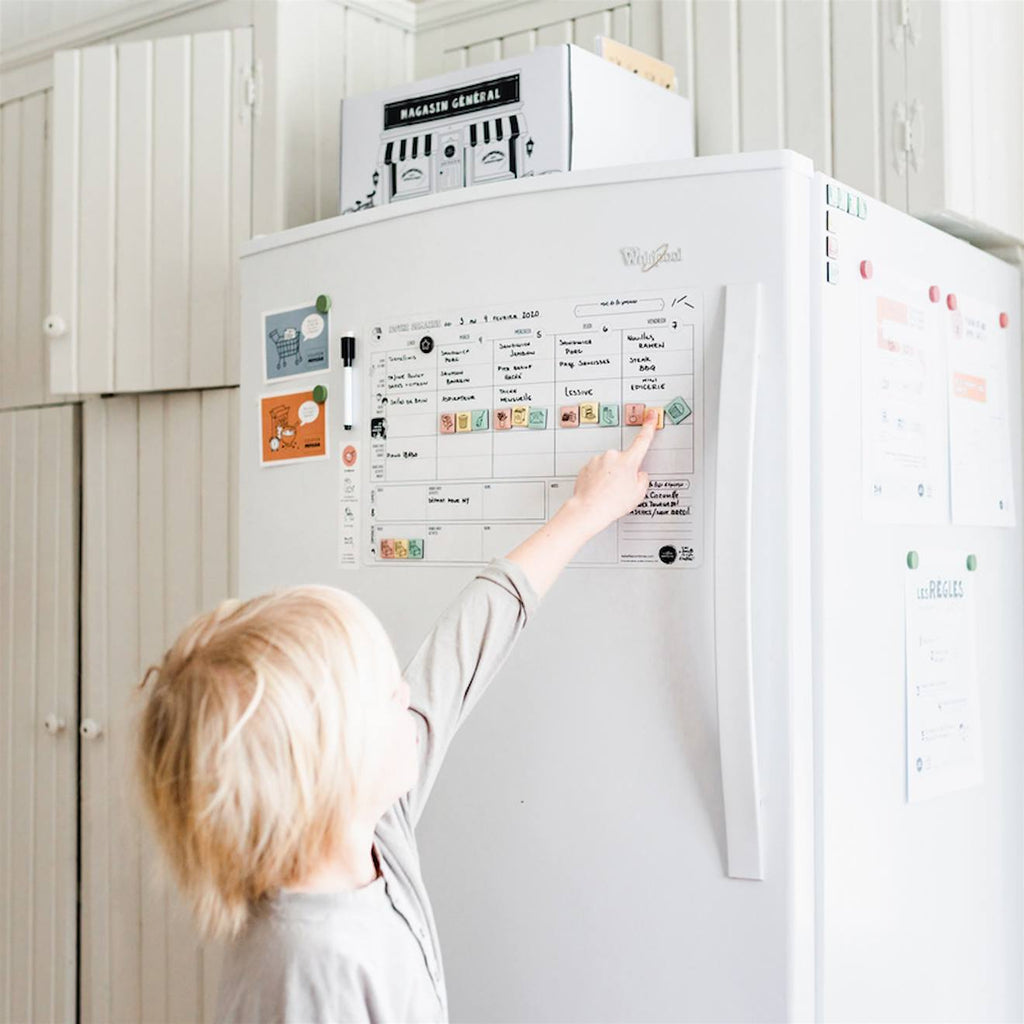 Planificateur magnétique familial - jouet éducatif pour enfants multi-coloured