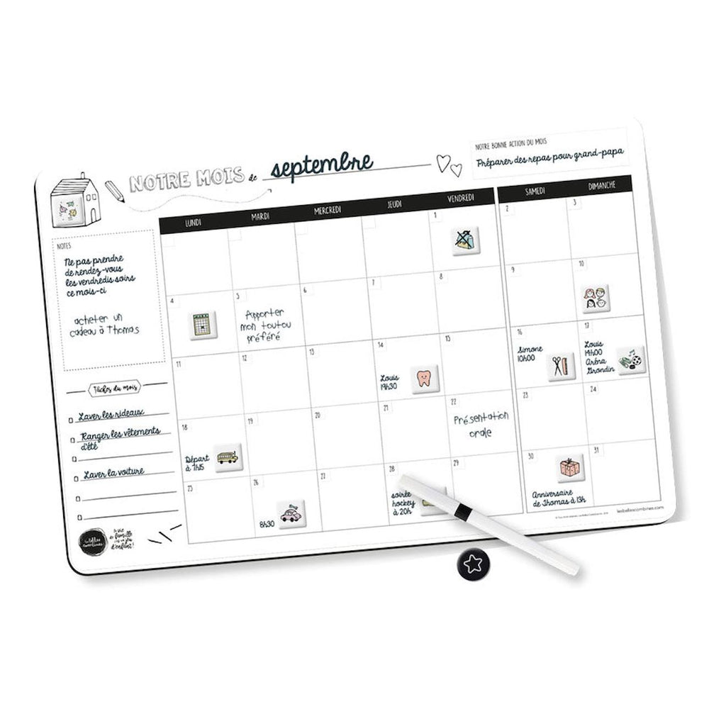 Planificateur magnétique familial - jouet éducatif pour enfants multi-coloured