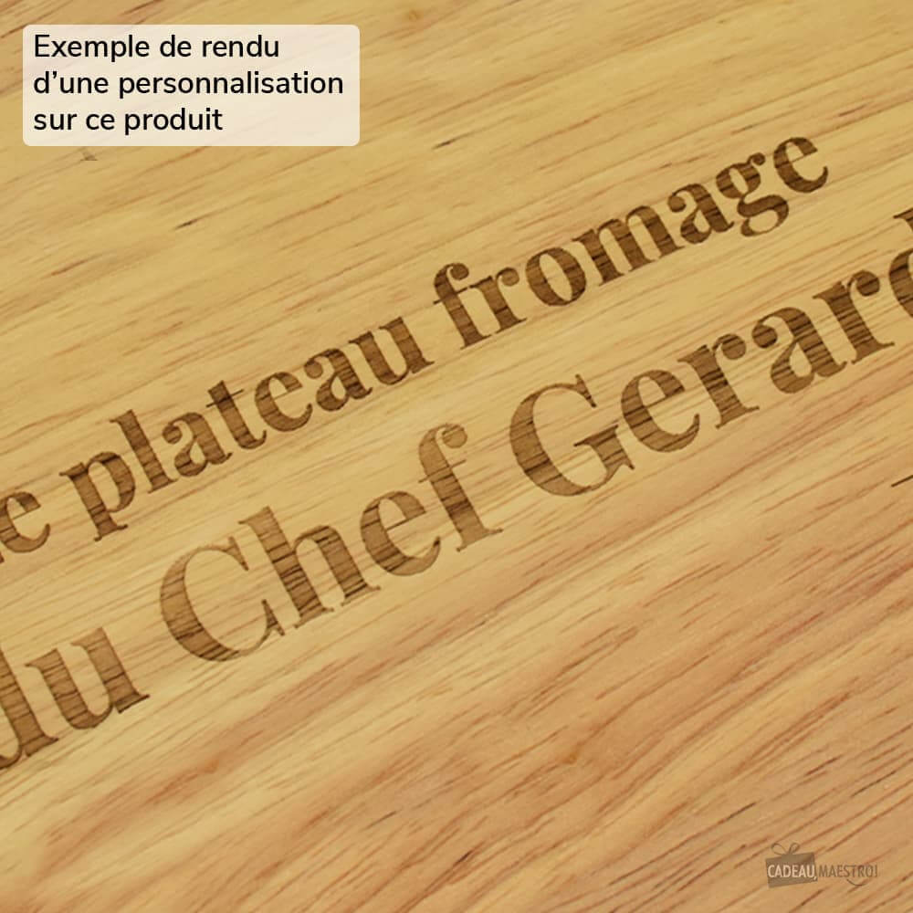 Plateau à Fromage Pivotant avec Ustensiles Couple à Personnaliser - Plateau Personnalisé