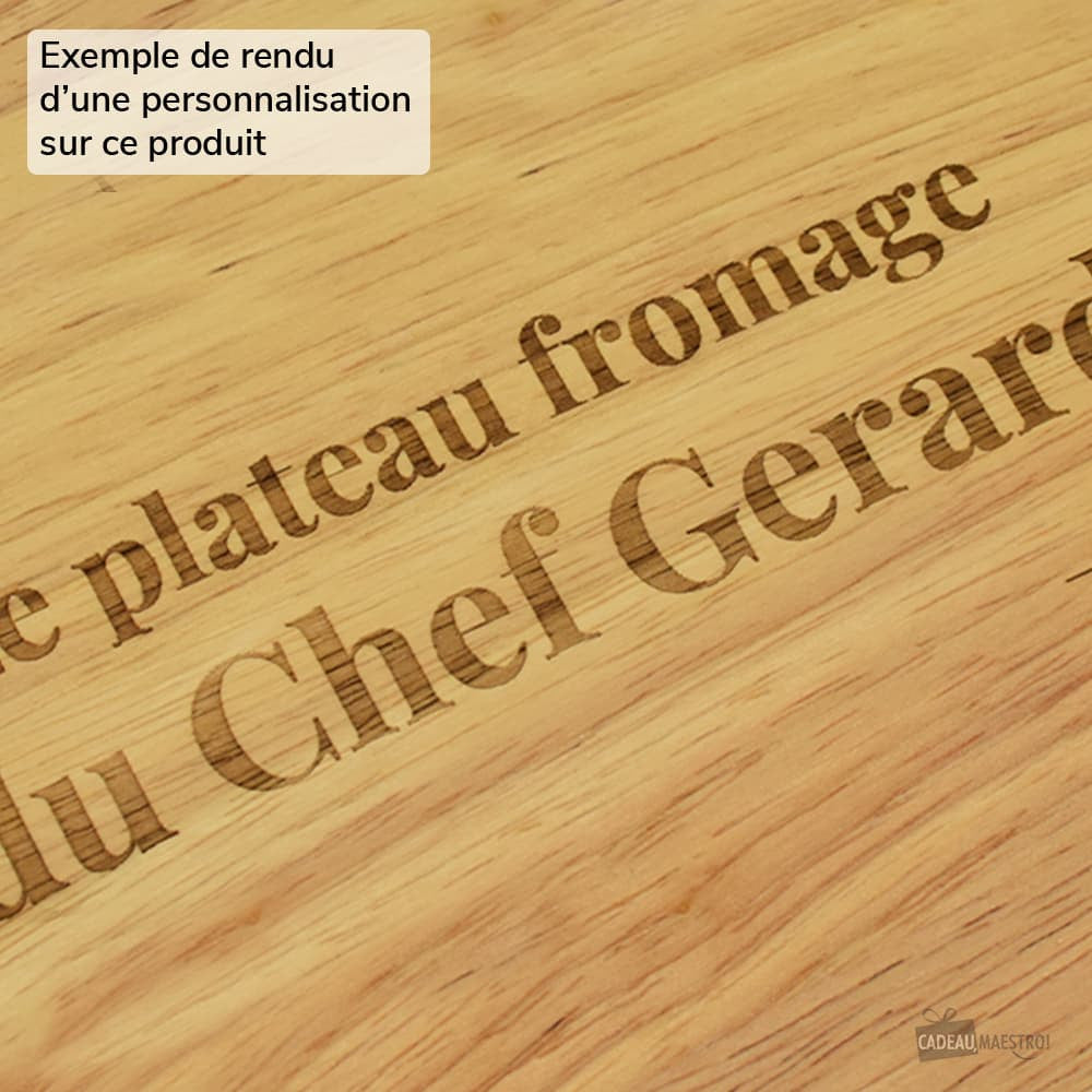 Plateau à Fromage Pivotant avec Ustensiles Famille à Personnaliser - Plateau Personnalisé