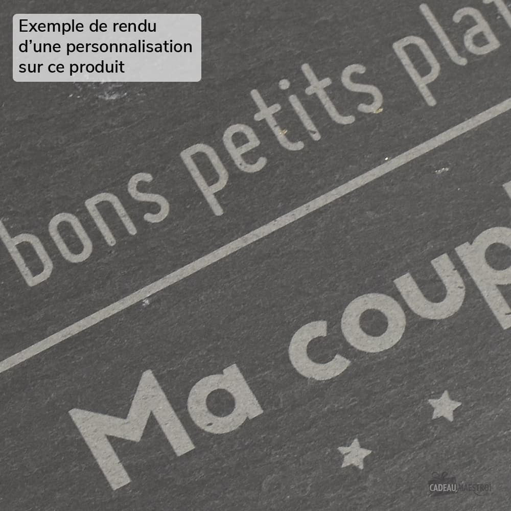 Plateau Ardoise Couple à Personnaliser - Plateau Personnalisé