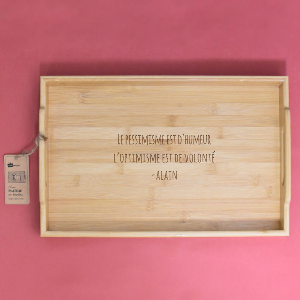 Plateau Bambou à Personnaliser - Plateau Personnalisé CadoMaestro