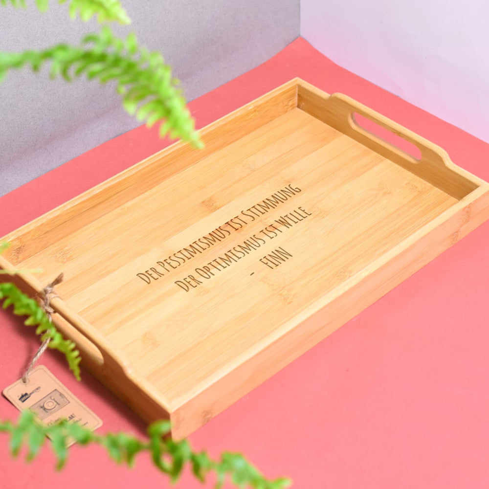 Plateau Bambou à Personnaliser - Plateau Personnalisé CadoMaestro