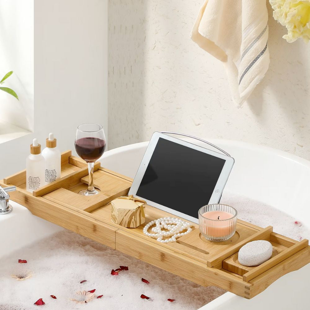 Plateau de Bain Extensible - Accessoire Salle de Bain Originaux