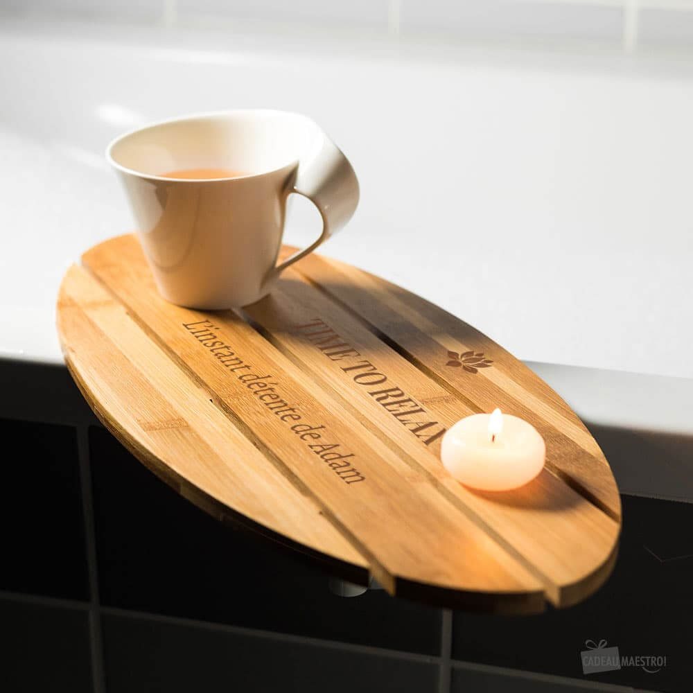 Plateau de Bain à Personnaliser - Accessoire Salle de Bain Originaux