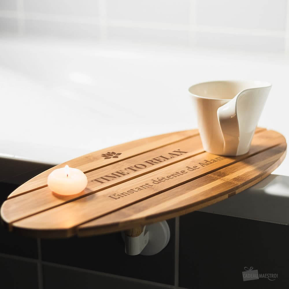 Plateau de Bain à Personnaliser - Accessoire Salle de Bain Originaux