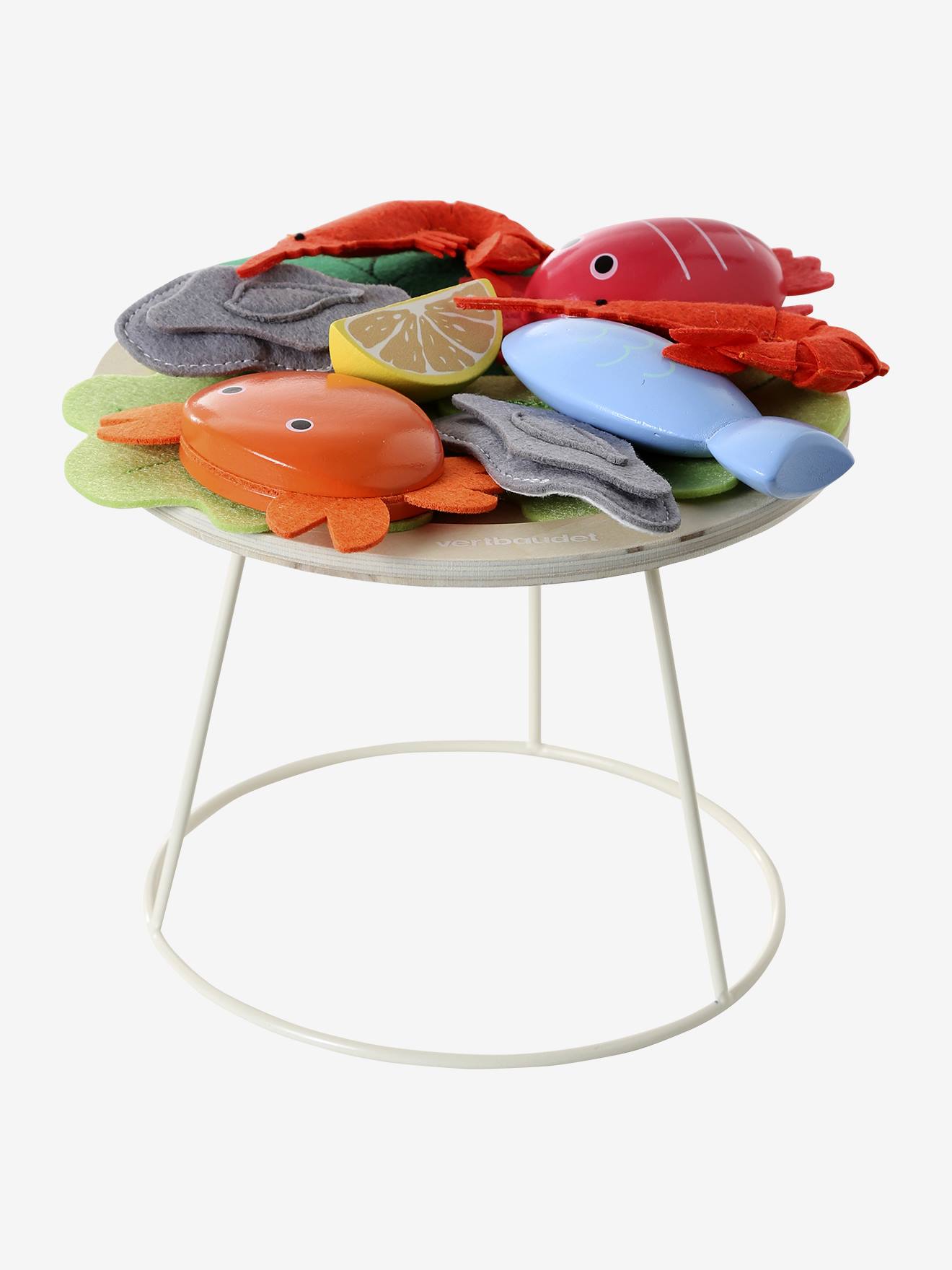Plateau fruits de mer en bois FSC bleu