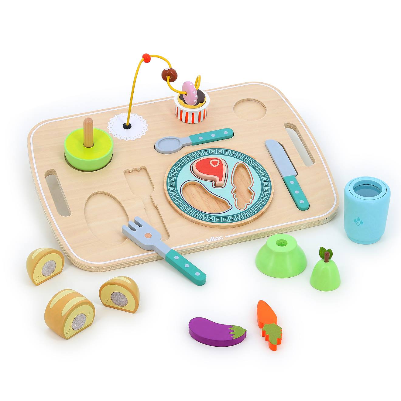 Plateau repas multi-activités beige