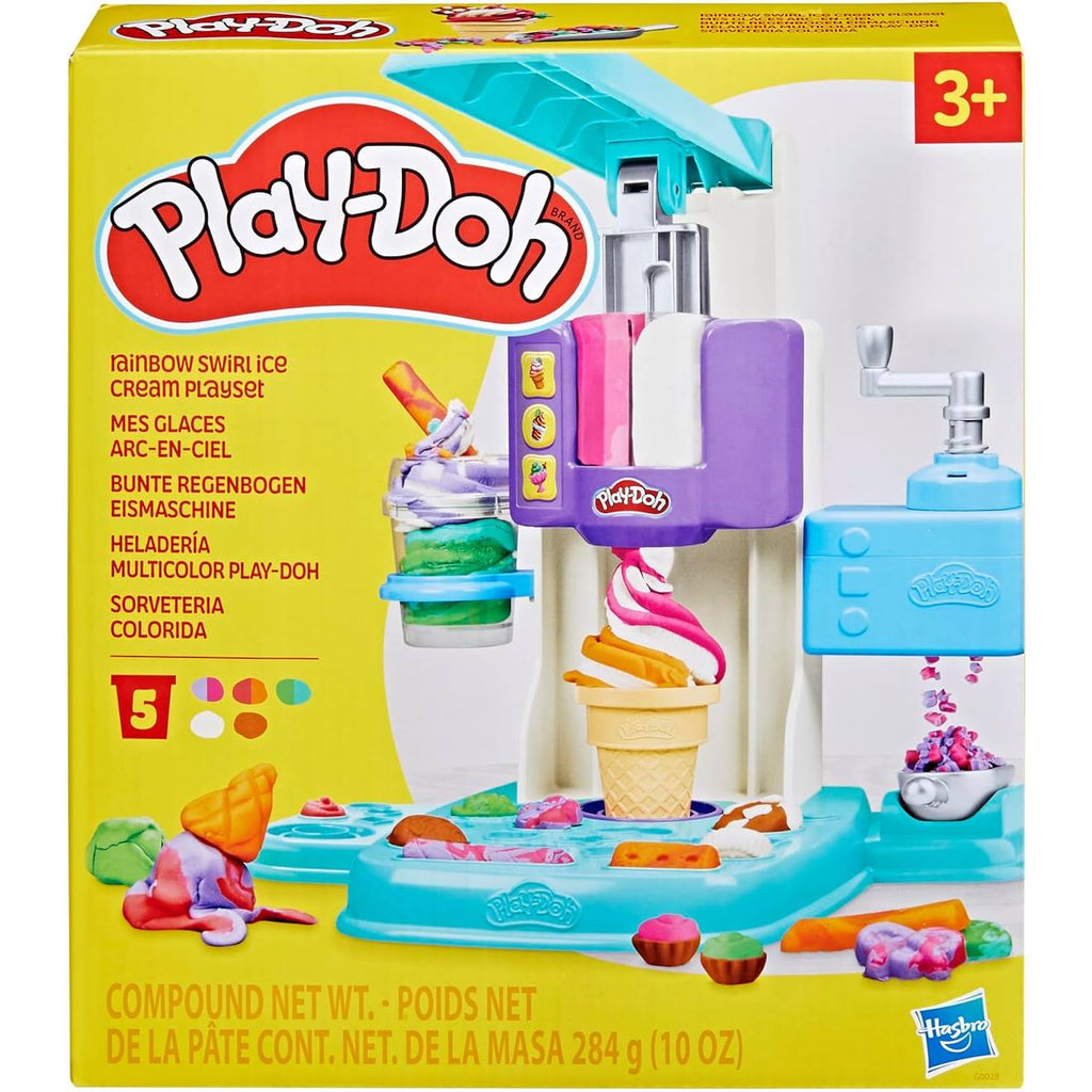 Play-Doh coffret mes glaces arc-en-ciel avec pâte à modeler multicolore
