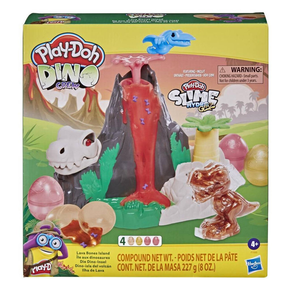 Play doh dino crew l'île aux dino avec pâte à modeler hydroglitz multicolore