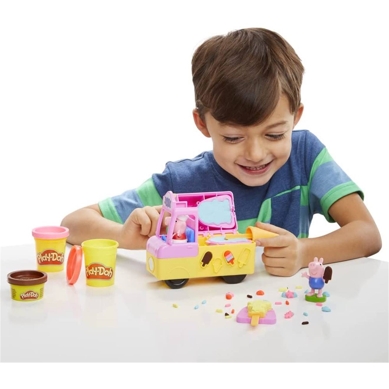 Play-Doh peppa et le camion de glaces multicolore