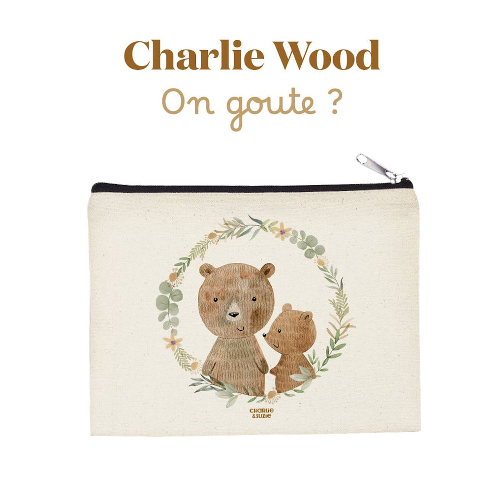 Pochette zippée famille ours multicolore