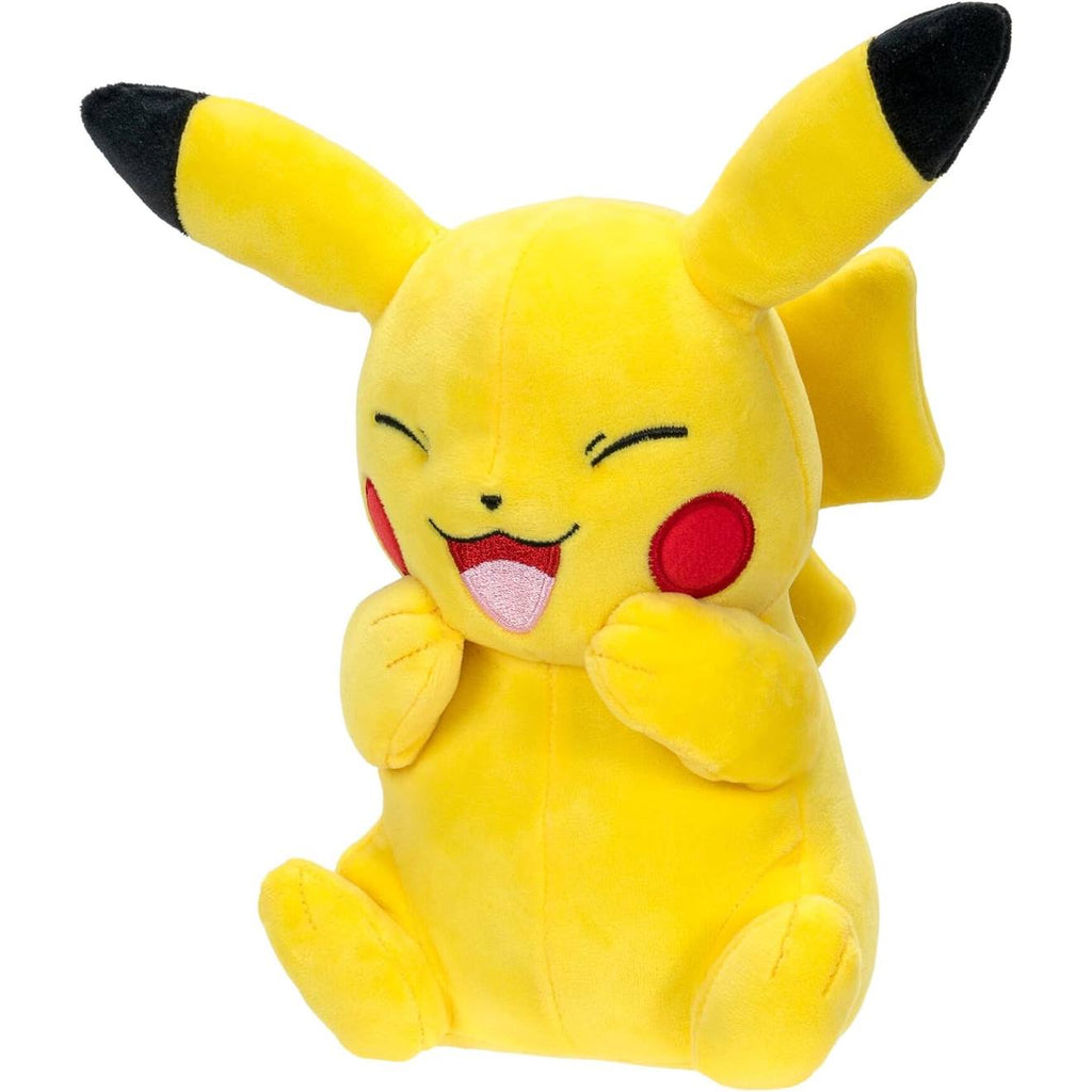 Pokémon peluche pikachu rieur 20,3 cm jaune