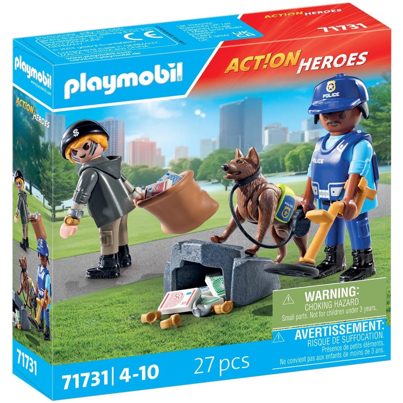 Policier chien de recherche, voleur et accessoires 71731 multicolore