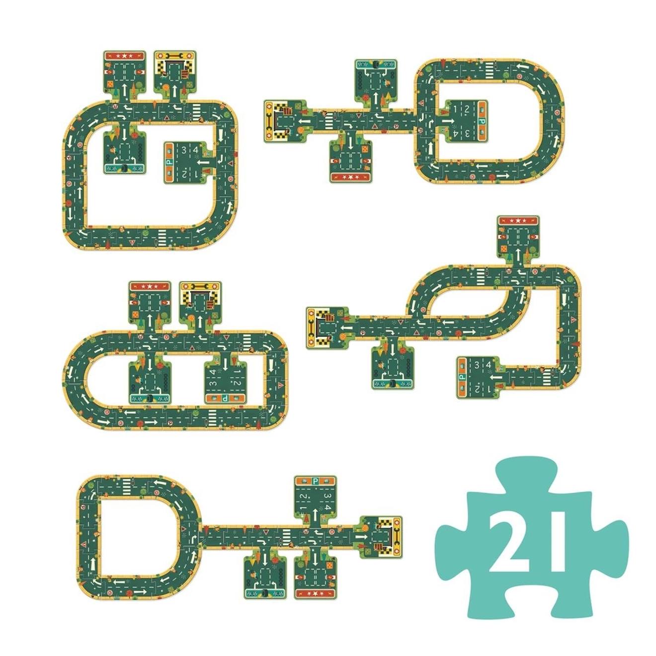 Pop to play puzzle routes multicolore
